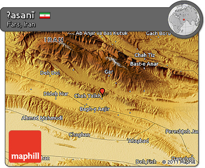 Physical 3D Map of Ḩasanī