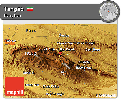 Physical 3D Map of Tangāb