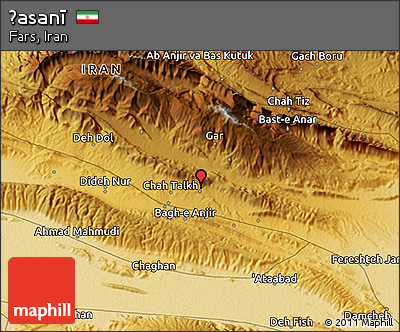 Physical 3D Map of Ḩasanī