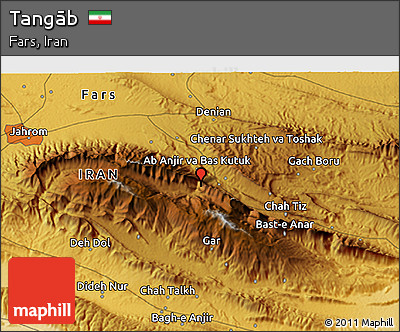 Physical 3D Map of Tangāb