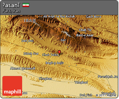 Physical 3D Map of Ḩasanī