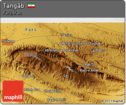 Physical 3D Map of Tangāb