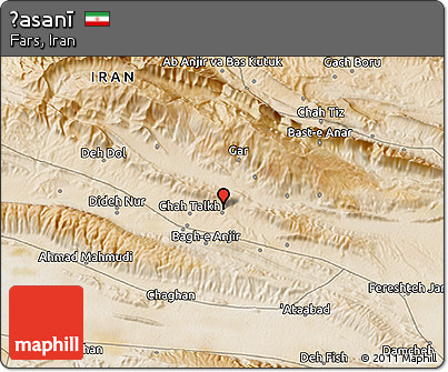 Satellite 3D Map of Ḩasanī