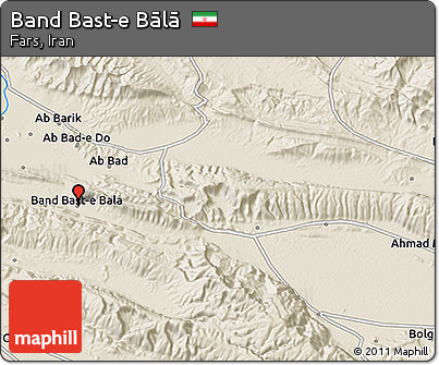 Shaded Relief 3D Map of Band Bast-e Bālā