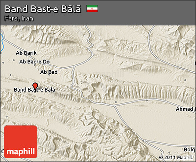 Shaded Relief 3D Map of Band Bast-e Bālā
