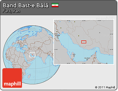 Gray Location Map of Band Bast-e Bālā