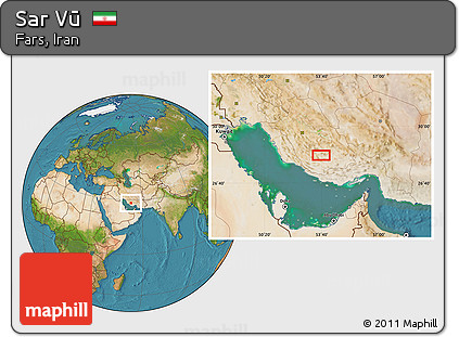 Satellite Location Map of Sar Vū