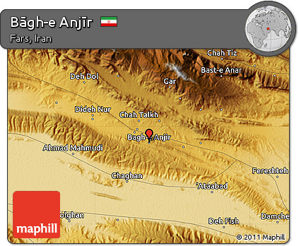 Physical Map of Bāgh-e Anjīr