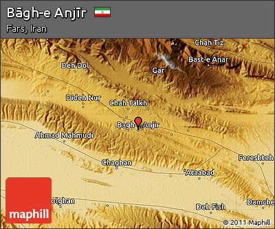 Physical Map of Bāgh-e Anjīr