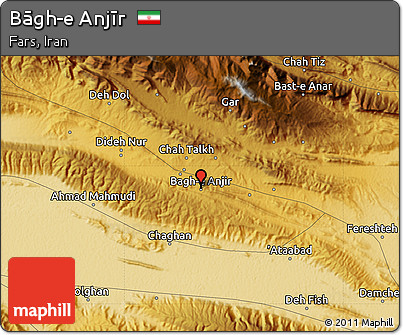 Physical Map of Bāgh-e Anjīr