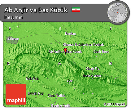 Political Map of Āb Anjīr Va Bas Kūtūk