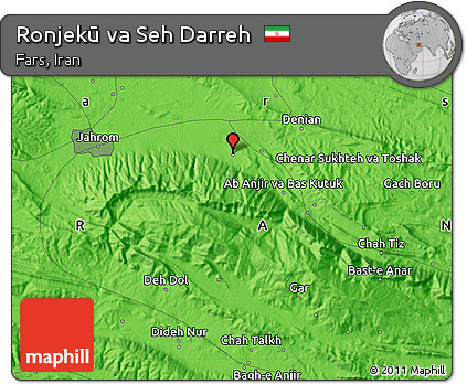 Political Map of Ronjekū Va Seh Darreh