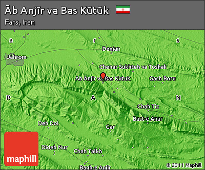 Political Map of Āb Anjīr Va Bas Kūtūk