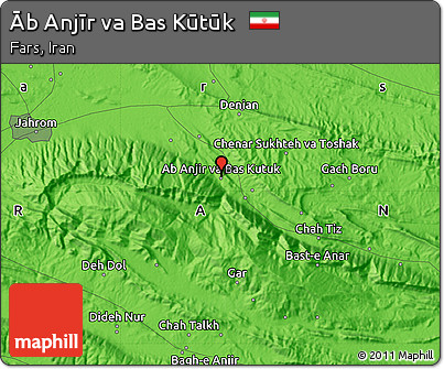 Political Map of Āb Anjīr Va Bas Kūtūk