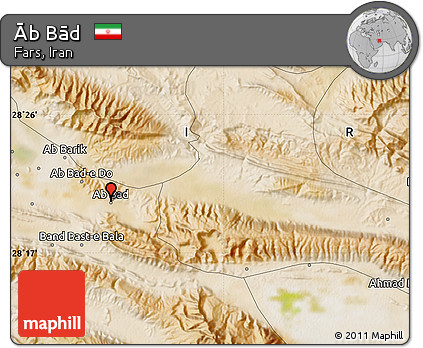 Satellite Map of Āb Bād