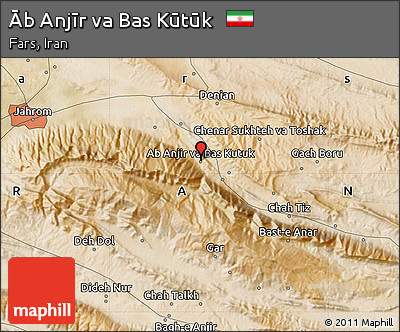 Satellite Map of Āb Anjīr Va Bas Kūtūk