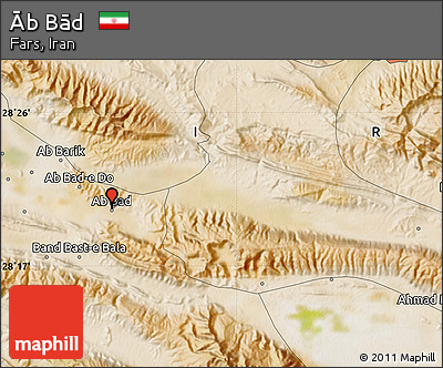 Satellite Map of Āb Bād