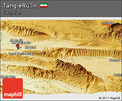 Physical Panoramic Map of Tang-eRū'īn
