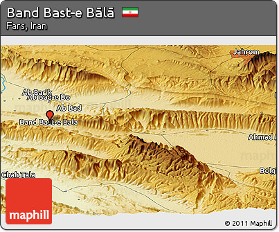 Physical Panoramic Map of Band Bast-e Bālā