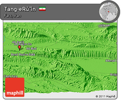 Political Panoramic Map of Tang-eRū'īn