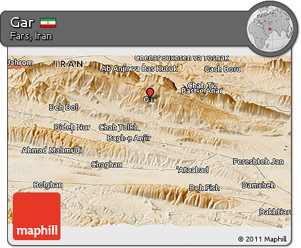 Satellite Panoramic Map of Gar