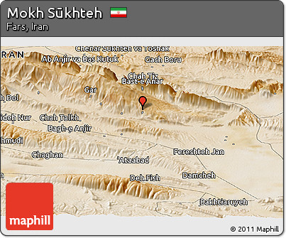 Satellite Panoramic Map of Mokh Sūkhteh