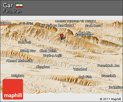 Satellite Panoramic Map of Gar