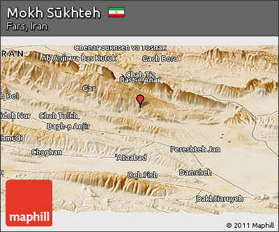 Satellite Panoramic Map of Mokh Sūkhteh