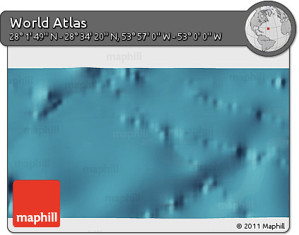 Satellite 3D Map of the Area around 28° 18' 5" N, 53° 28' 30" W