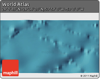 Satellite 3D Map of the Area around 28° 18' 5" N, 53° 28' 30" W