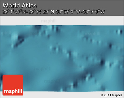 Satellite 3D Map of the Area around 28° 18' 5" N, 53° 28' 30" W