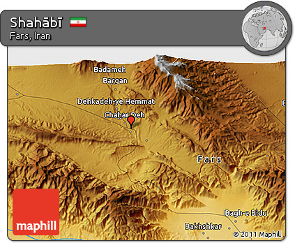 Physical 3D Map of Shahābī