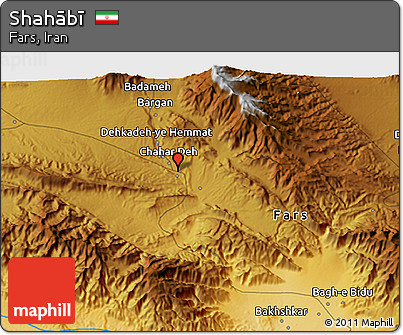 Physical 3D Map of Shahābī