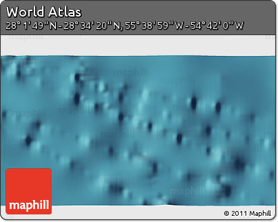 Satellite 3D Map of the Area around 28° 18' 5" N, 55° 10' 29" W