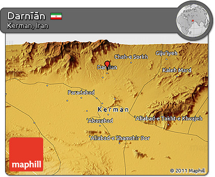 Physical 3D Map of Darnīān
