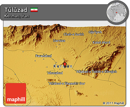 Physical 3D Map of Tūlūzad