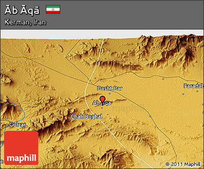 Physical 3D Map of Āb Āqā