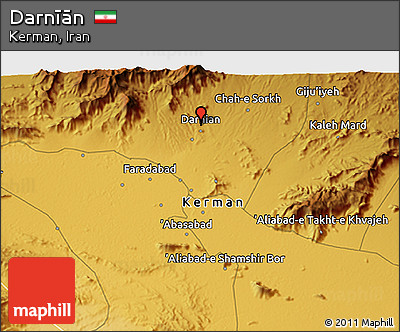 Physical 3D Map of Darnīān
