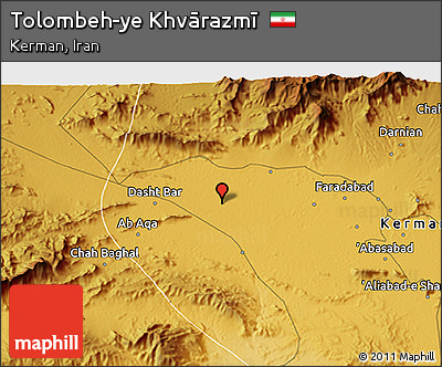 Physical 3D Map of Tolombeh-ye Khvārazmī