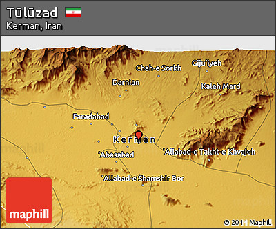 Physical 3D Map of Tūlūzad