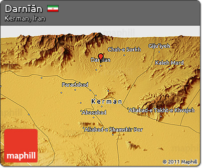 Physical 3D Map of Darnīān