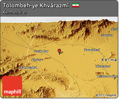 Physical 3D Map of Tolombeh-ye Khvārazmī