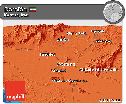 Political 3D Map of Darnīān