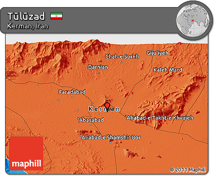Political 3D Map of Tūlūzad