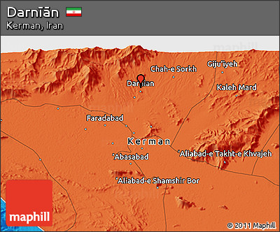 Political 3D Map of Darnīān