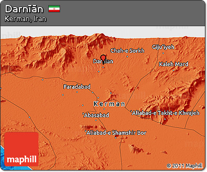 Political 3D Map of Darnīān