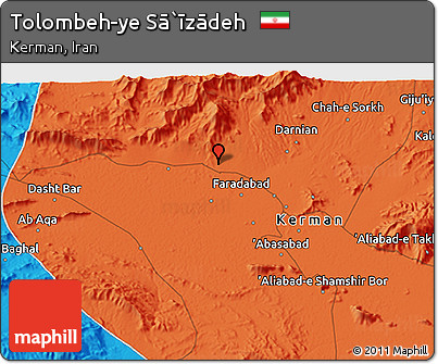 Political 3D Map of Tolombeh-ye Sā`īzādeh