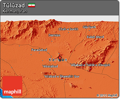 Political 3D Map of Tūlūzad