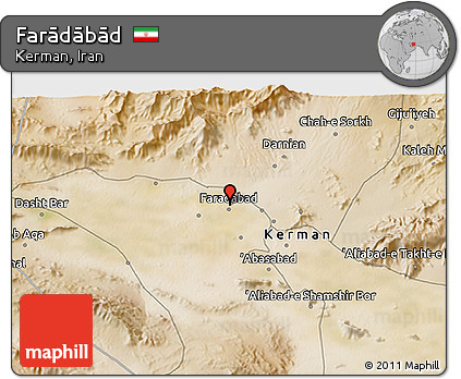 Satellite 3D Map of Farādābād