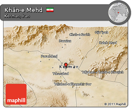 Satellite 3D Map of Khān-e Mehd